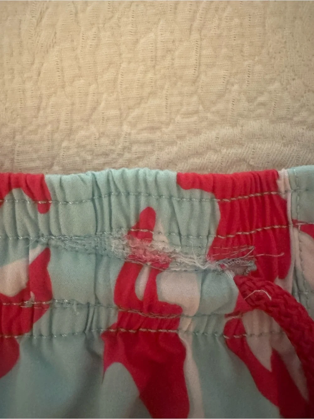 Vilebrequin Light Blue & Red Dolphin-Print Swim Shorts
